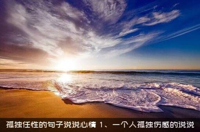 孤独任性的句子说说心情（1、一个人孤独伤感的说说）
