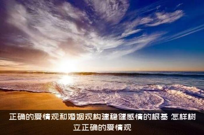正确的爱情观和婚姻观构建稳健感情的根基，怎样树立正确的爱情观?